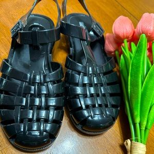 Melissa Black PVC Sandal Size 6